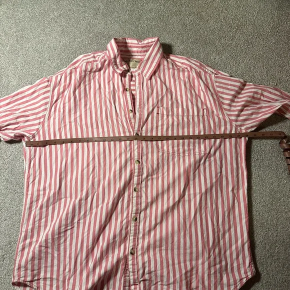 Large Freddy Shirt Free People - We The Free Red (pink ish) White Striped Shirt - Picture 3 of 14
